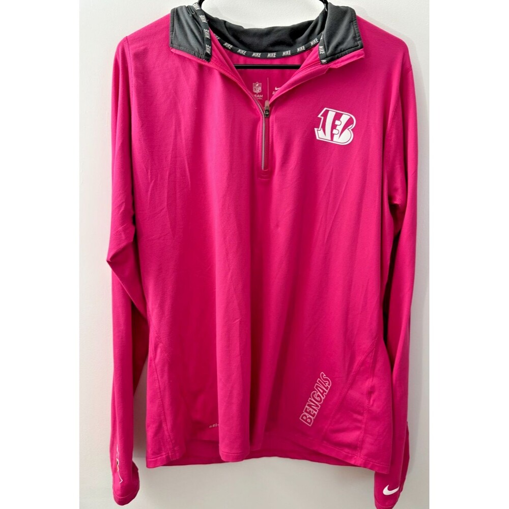 NFL Bengal's Jersey Pink Top Women's Large Nike Dri-Fit Football Cincinnati